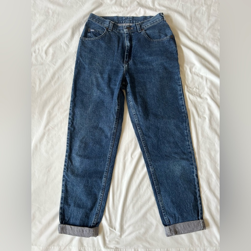 Lee Women's High-Rise Dark Blue Denim Jeans